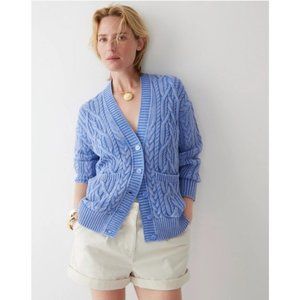 42. J.Crew Cable-knit V-neck cardigan sweater